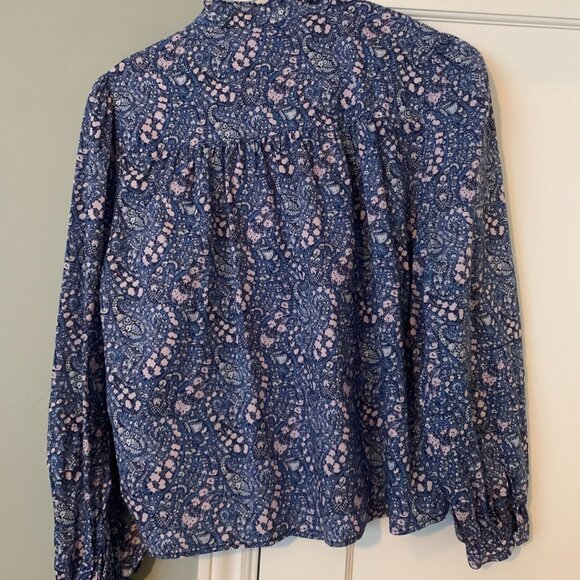 Women's J. Crew Ruffleneck Popover in Liberty Bourton Bloom Size M - Picture 5 of 5